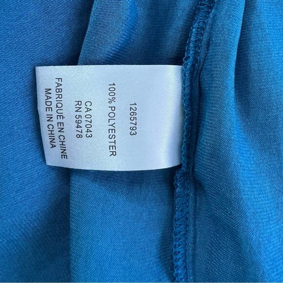 Joie V Neck Blue Turquoise Polyester Blouse Size 1X - Picture 10 of 12